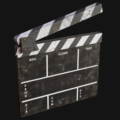 Traditional Film Clapperboard Worn
