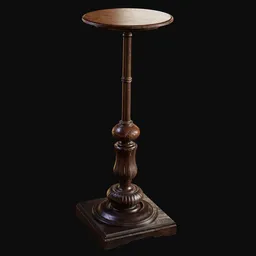 Antique Wooden Pedestal Table