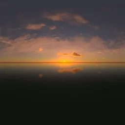 Sunset, sky, sea, water, clouds.exr