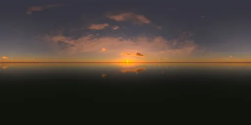 Sunset, sky, sea, water, clouds.exr