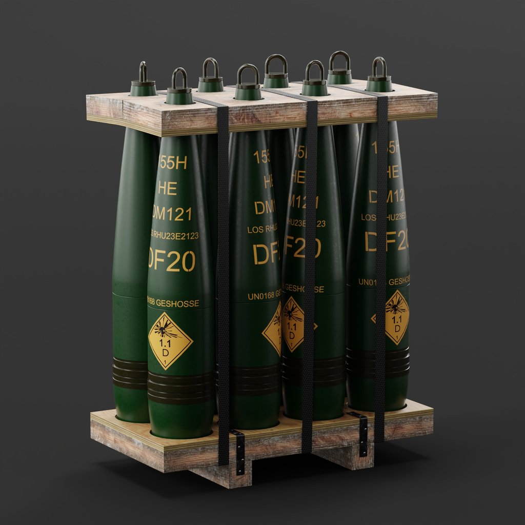 Artillery shells | FREE Military models | Blendkit