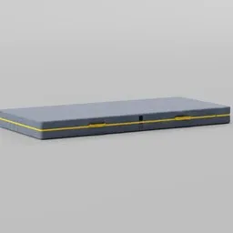 Detailed Blender 3D model of a textured bed mattress for virtual interior design.