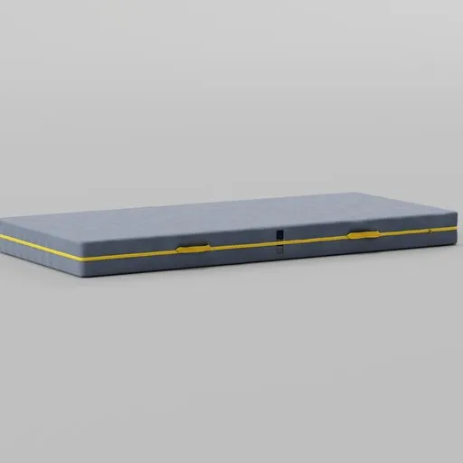 Detailed Blender 3D model of a textured bed mattress for virtual interior design.
