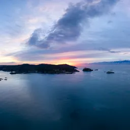 Cloudy Sunrise Twilight Ocean Coast