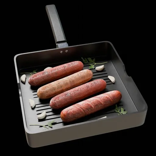 Frying Pan with Homemade Dinner