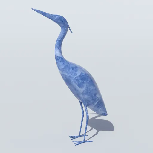 Heron Marble Statue