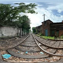 Old Building Train Station Bluesky Tree