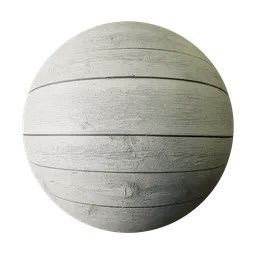 Painted wooden planks