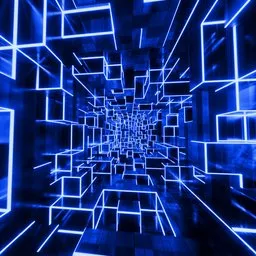 Infinite Neon Tunnel Loop Animation