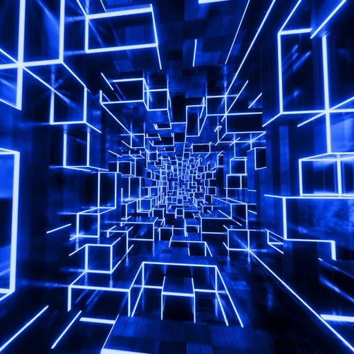 Infinite Neon Tunnel Loop Animation