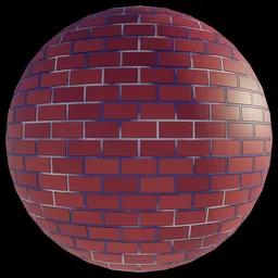 3D PBR brick material with animated plasma effect for a portal-like texture suitable for Blender and other 3D applications.