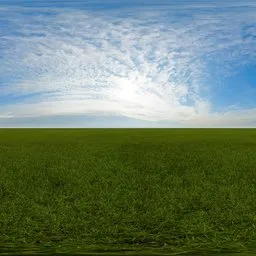 Green grass cloudy blue sky pure sky