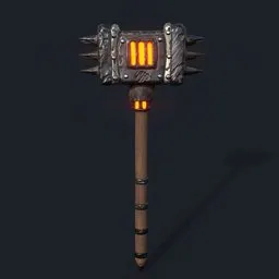 Stylized Molten Core Warhammer