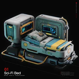 Sci-Fi Emergency Bed Hardsurface