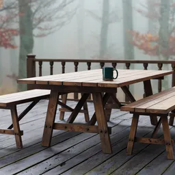 Rustic wood table