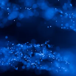 Cinematic Glowing Blue Particle Bokeh