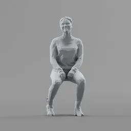 Lowpoly Female Sitting