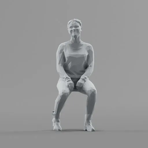 Lowpoly Female Sitting