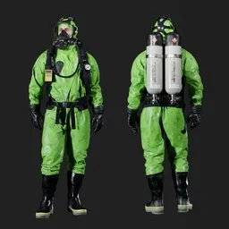 Hazmat Specialist Standing Pose Green