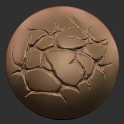 3D ER Rock Brush 14 for sculpting realistic rock textures in Blender models.