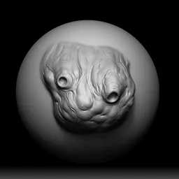 3D sculpting brush effect for grotesque creature detailing, compatible with Blender