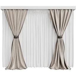 MI Silk And Cotton Curtain Set