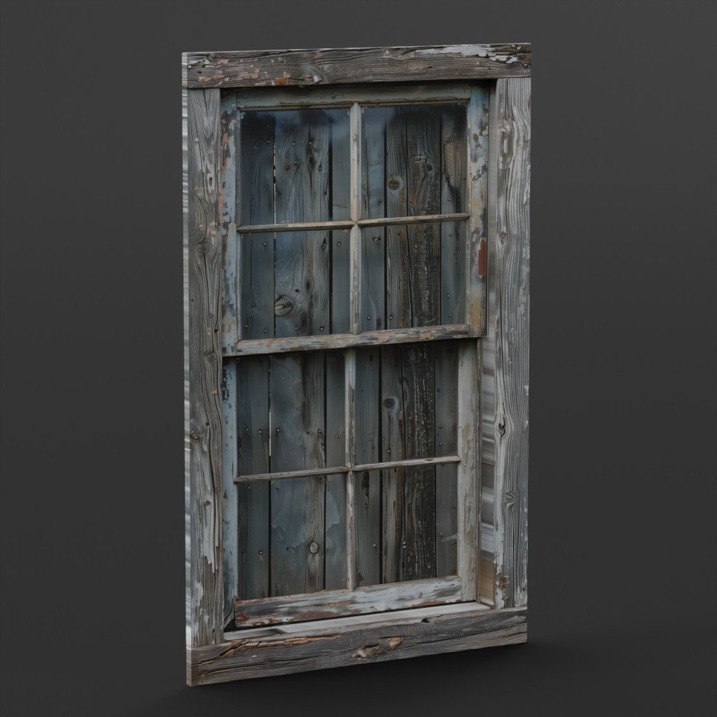 Old window - T - 13 | Windows models | BlenderKit