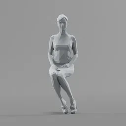 Lowpoly Female Sitting