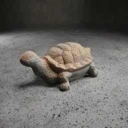 "Lowpoly Turtle Garden Statue - 3D Model for Blender 3D created with photogrammetry from over 138 photos using Metascan, Trnio Plus, and RealityCapture RC. Includes baked normal map for detail."