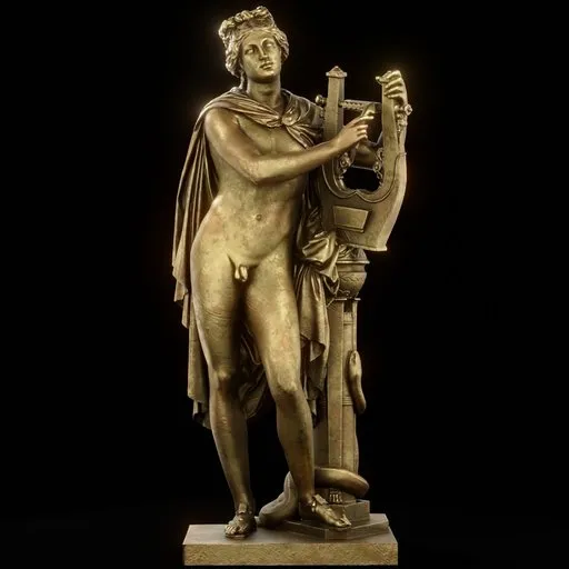 statue of Brass Apollo kitharodoidos