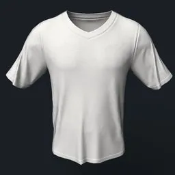 White V-neck T-shirt