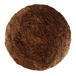High-resolution Mars surface PBR texture for 3D modeling with realistic displacement detail, suitable for Blender and other software.