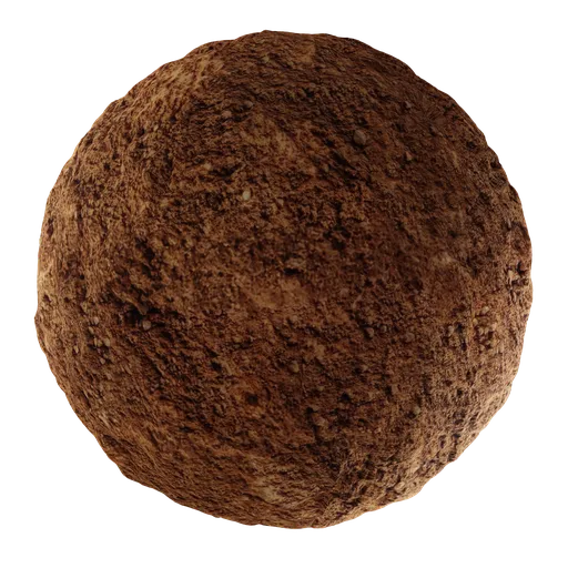 High-resolution Mars surface PBR texture for 3D modeling with realistic displacement detail, suitable for Blender and other software.