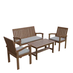Outdoor chair and coffee table