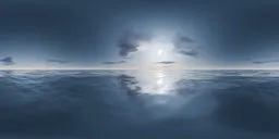 Blue Hour Moonlit Ocean