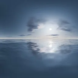 Blue Hour Moonlit Ocean