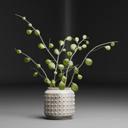 Green Branch Vase
