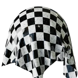 Seamless PBR checkered marble texture for 3D Blender artists, ideal for architectural visualization.
