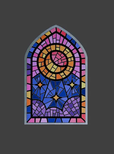 Church glass window style 14