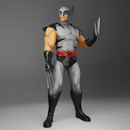 Gray Wolverine (Rigged)
