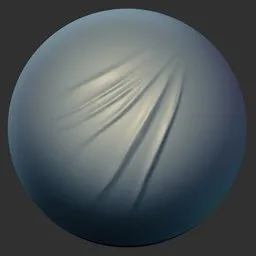 3D sculpting tool creating detailed wrinkle effects for modeling fabric textures in Blender.