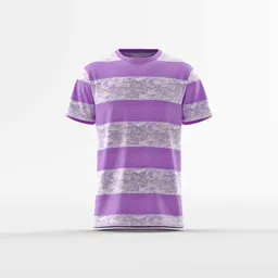 Lilac Marble Stripe Knit T-Shirt