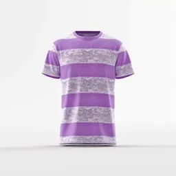 Lilac Marble Stripe Knit T-Shirt