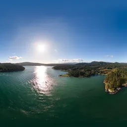 Sunny Aerial Islands Ocean