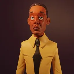 High-resolution 3D model bust with detailed textures, ready for Blender rendering.