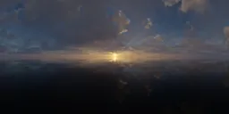 Hazy Golden Sunset Clouds