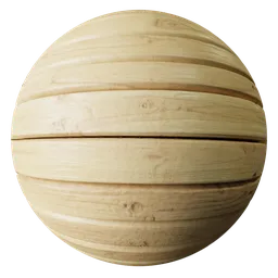 2K Pine Wood PBR texture with natural grain, suitable for tiling and rendering in Blender 3D and other 3D apps.