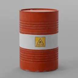 Flammable Chemical Metal Barrel