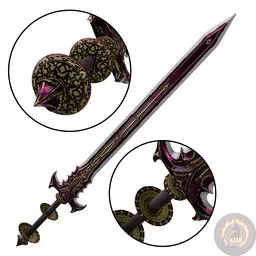 Ancient Persian Greatsword Red Gold