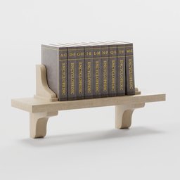 "Bookshelf Encylopedia Set: A stunning 3D model in Blender 3D featuring a wooden shelf adorned with a collection of books. Inspired by Emil Lindenfeld's classicism, this meticulous creation showcases an intoxicatingly blurry yet amazing concrete sculpture. Perfect for literature enthusiasts and art enthusiasts alike."
